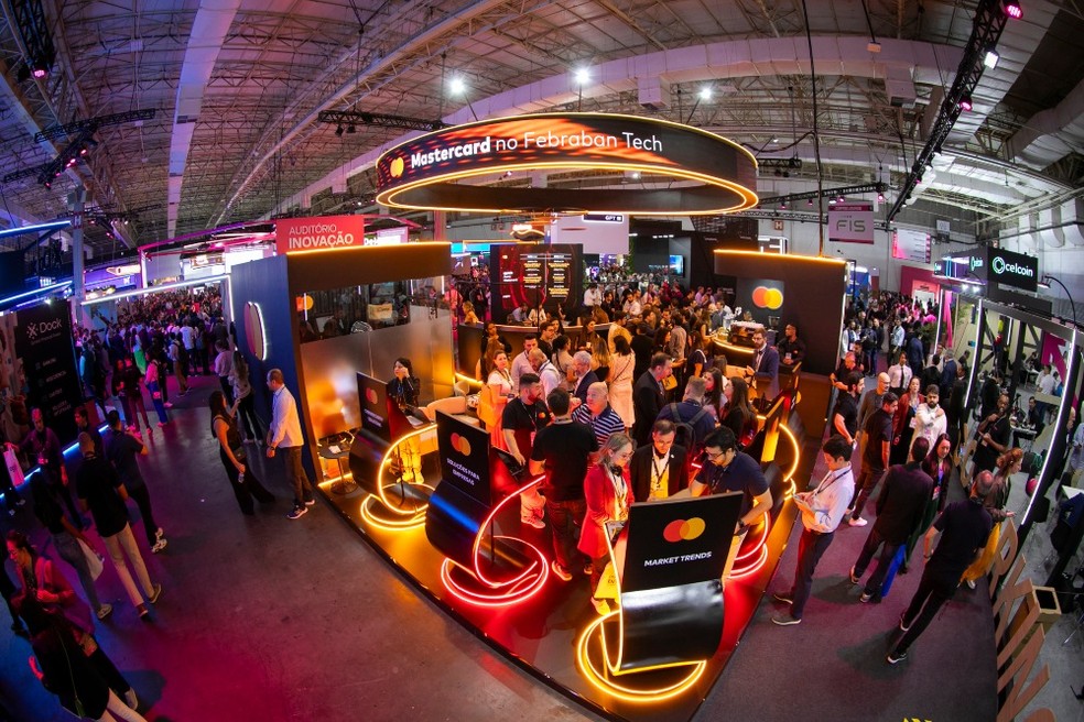 Estande da Mastercard na Febraban Tech 2024. — Foto: Divulgação