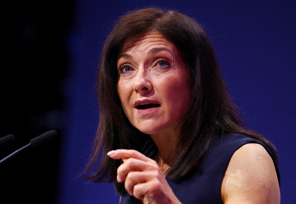 Katherine Reiche vê indústria de defesa como “fator essencial” na recuperação da Alemanha — Foto: Christian Mang/Reuters