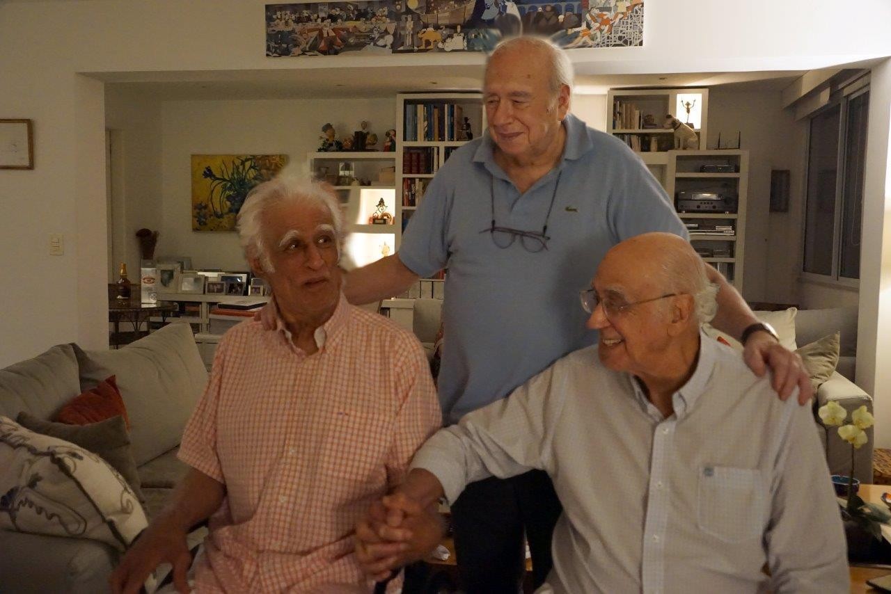 Ziraldo, Luis Fernando Verissimo e Zuenir Ventura — Foto: Ronaldo Câmara/Agência O Globo