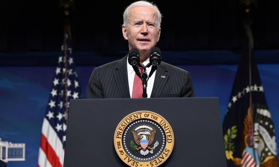Presidente dos EUA, Joe Biden, fala sobre a situação em Mianmar no em Washington