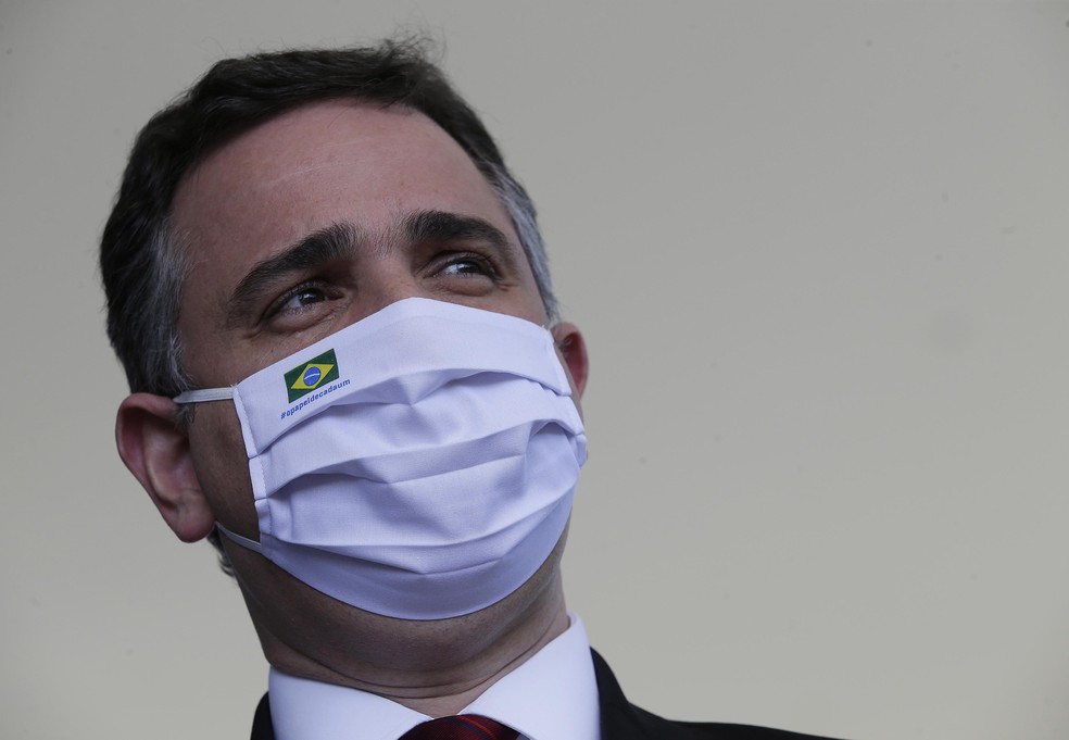 Rodrigo Pacheco: Ele se distanciou gradativamente do presidente e agora tem um posicionamento crítico a Bolsonaro — Foto: Cristiano Mariz/O Globo