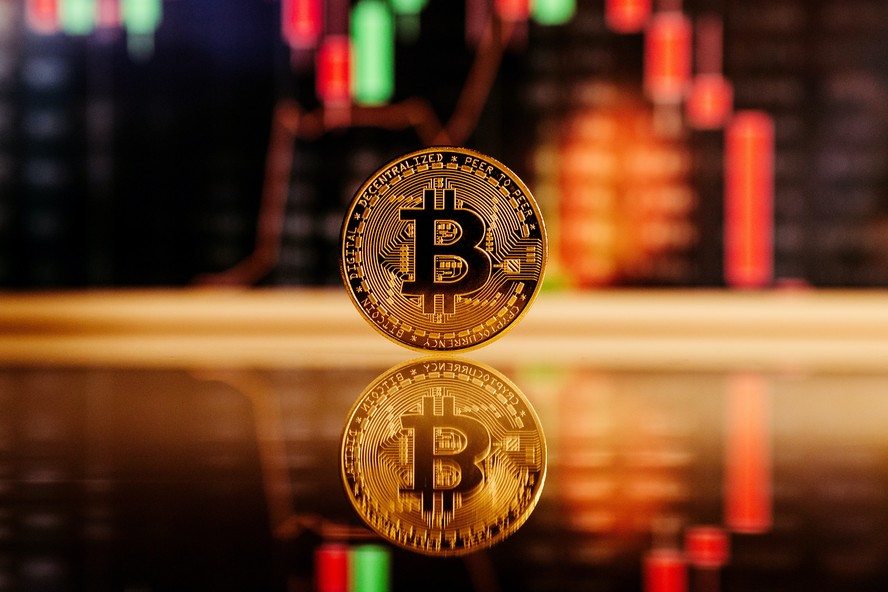 Bitcoin e gráfico candlestick