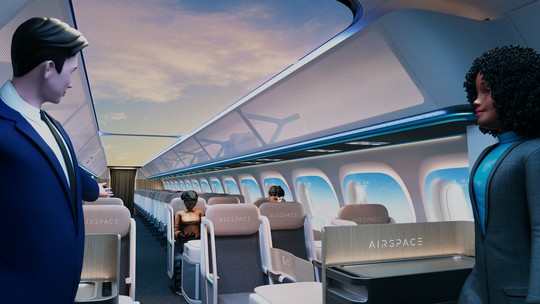 Airbus anuncia projeto de avião com teto transparente