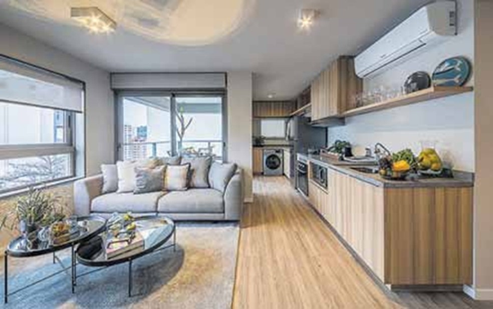 Com marcenaria da Ornare, unidades do Noon Small Luxury Apartments, na capital paulista, têm taxa de locação 20% maior do que a dos concorrentes — Foto: ALFA REALTY/DIVULGAÇÃO