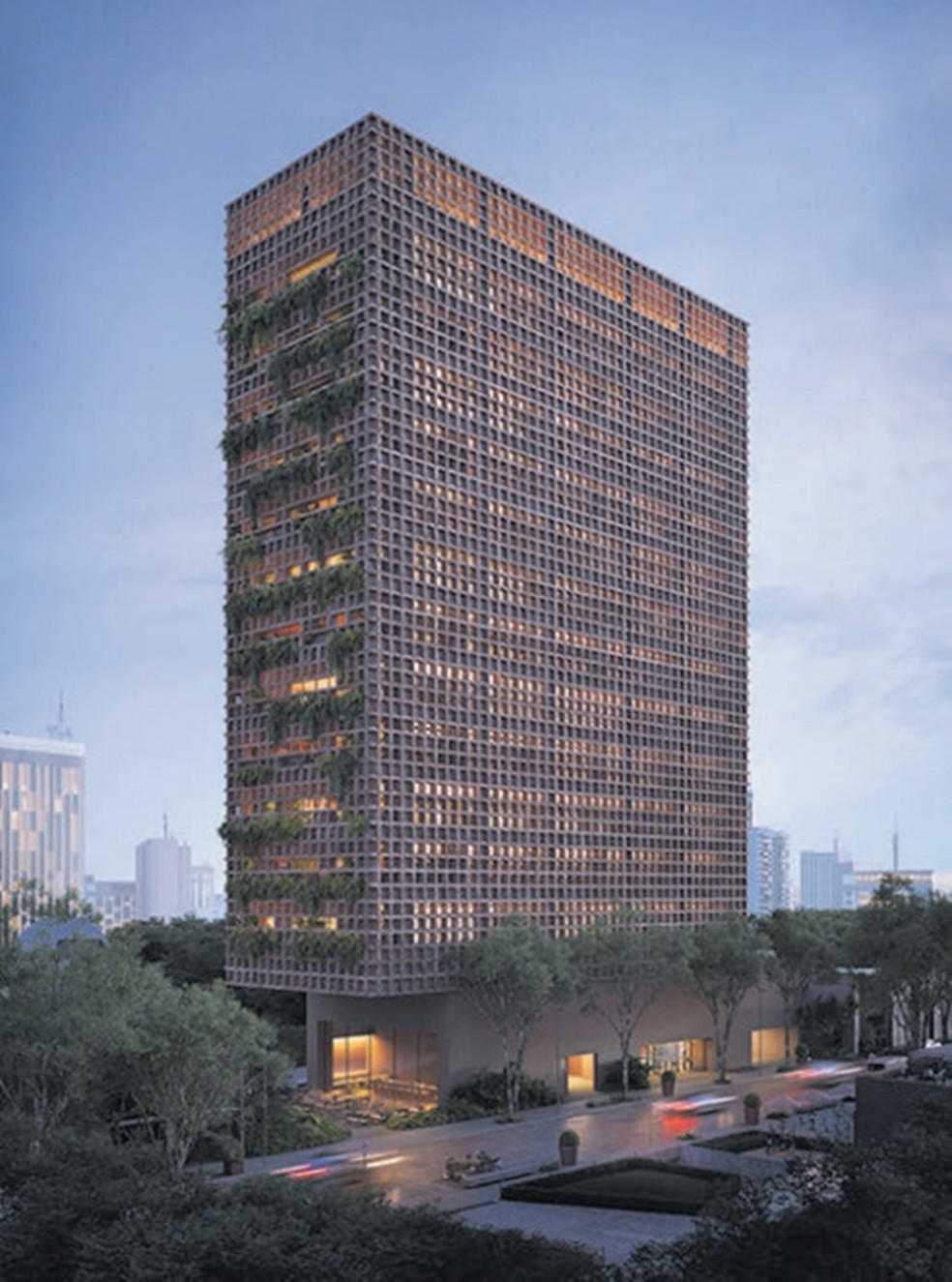 At Amauri 306, architect Isay Weinfeld designed a facade without mirror and with a commercial space on the ground floor — Photo: IDEA!ZARVOS/DIVULGAÇÃO