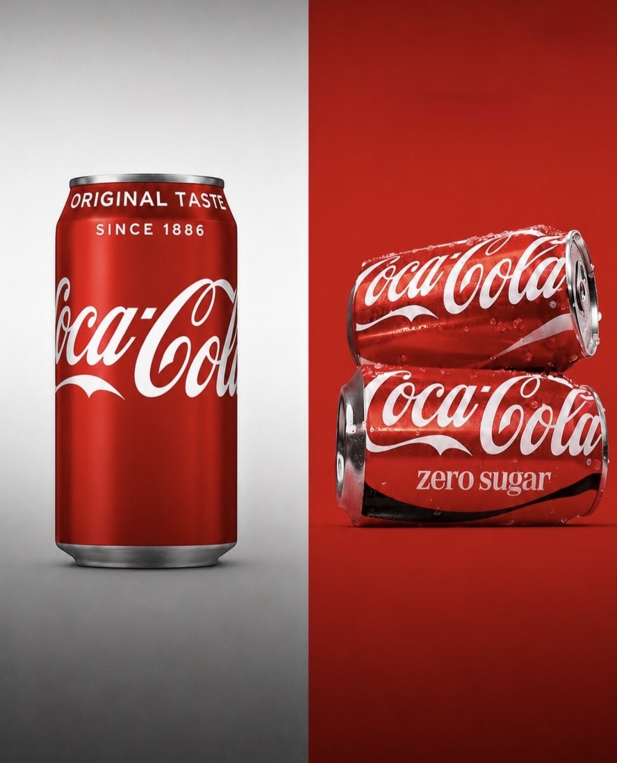 Imagem da Coca-Cola com nova identidade visual