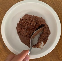 A mousse de chocolate do Beverino