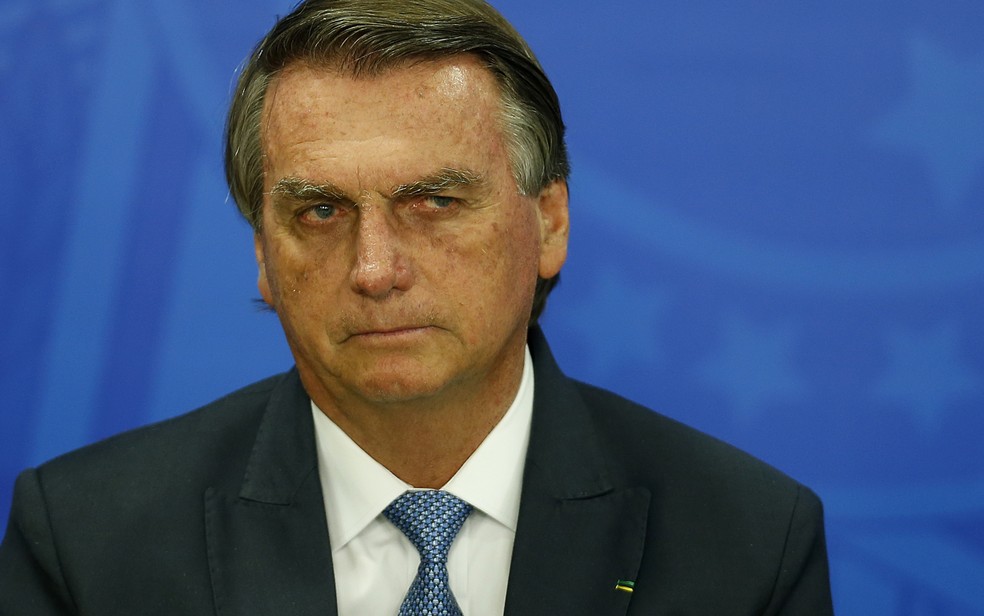 Bolsonaro: presidente agora deve se beneficiar eleitoralmente de política de preços da Petrobras que recentemente criticou — Foto: Cristiano Mariz/O Globo - 6/7/2022
