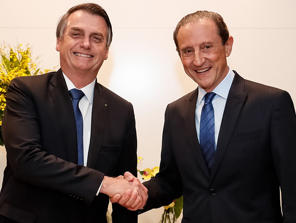Bolsonaro e Skaf  — Foto: Alan Santos/PR