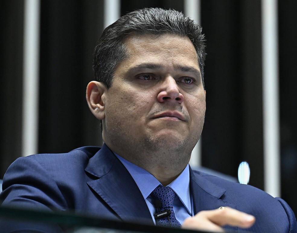 Presidente do Senado, Davi Alcolumbre, em pronunciamento