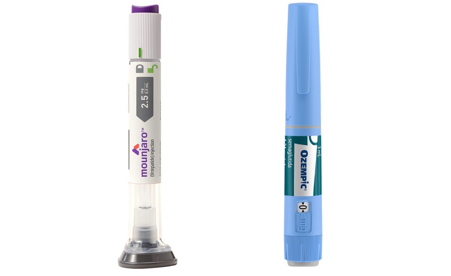 Mounjaro e Ozempic, medicamentos para perda de peso das farmacêuticas Eli Lilly e Novo Nordisk