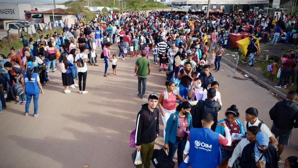 "Operação Acolhida" recebe imigrantes venezuelanos na fronteira com o Brasil — Foto: Divulgação/OIM/ONU