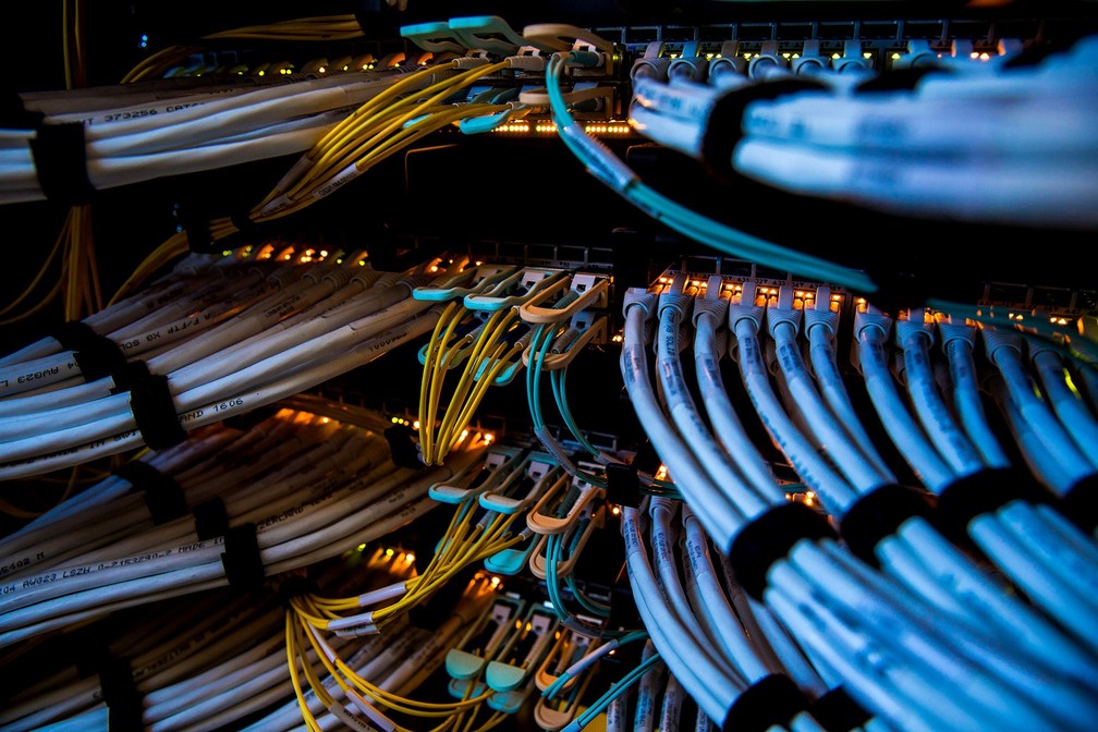 Data centers poderiam se tornar alvos estratégicos em um possível conflito militar — Foto: Bloomberg