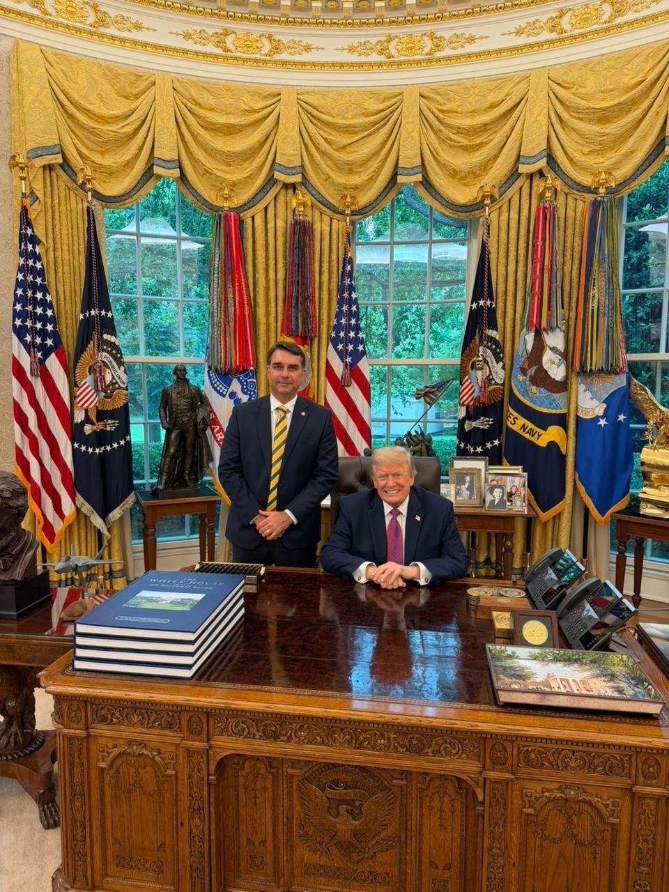 Flávio encontra Trump, aliados celebram e PT reforçará discurso de soberania