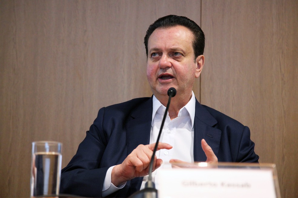 Gilberto Kassab e Baleia Rossi em evento político