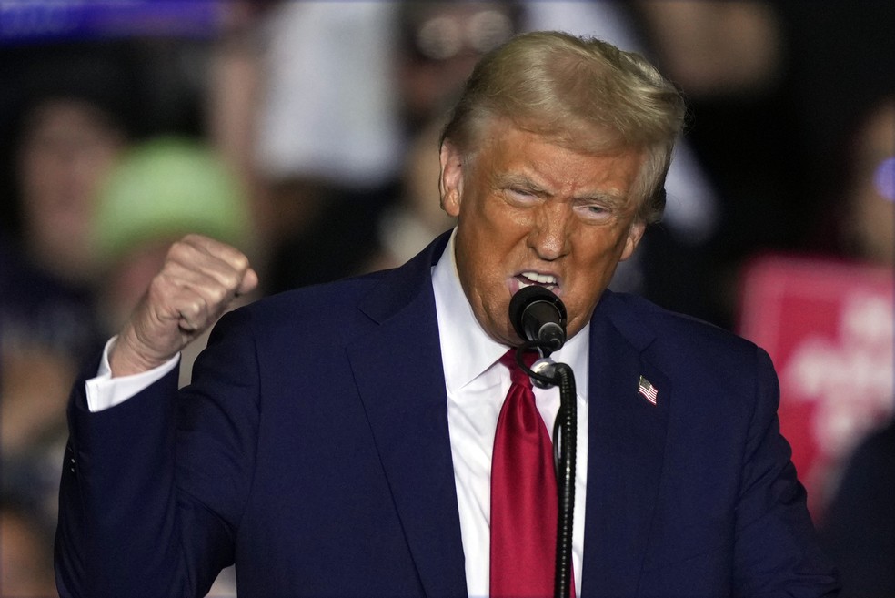 Donald Trump, eleito presidente dos Estados Unidos duas vezes — Foto: Matt Rourke/AP Photo