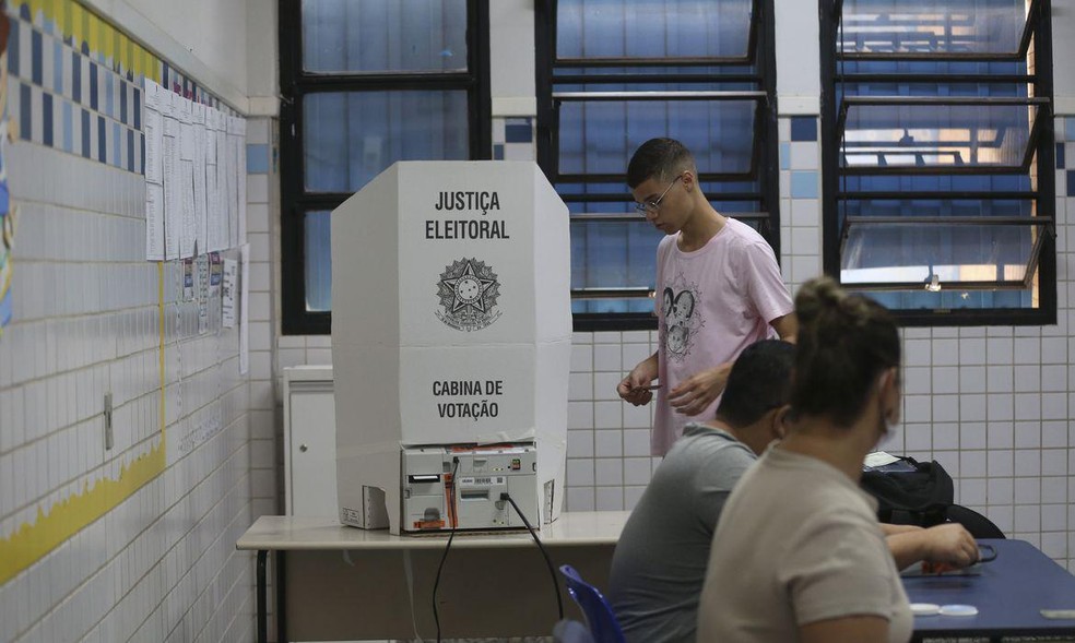 Sessão de votação para eleição de 2022 — Foto: Antonio Cruz/Agência Brasil