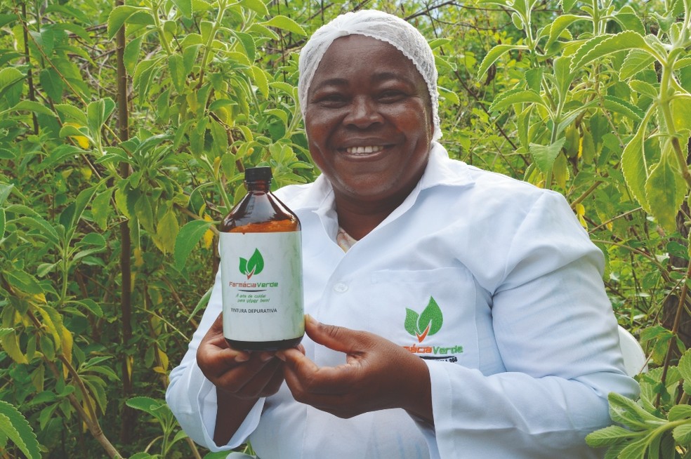 No programa Farmácia Verde, a companhia apoia a transformação do conhecimento da população local sobre ervas e plantas medicinais em um projeto de geração de renda na Bahia. — Foto: Divulgação