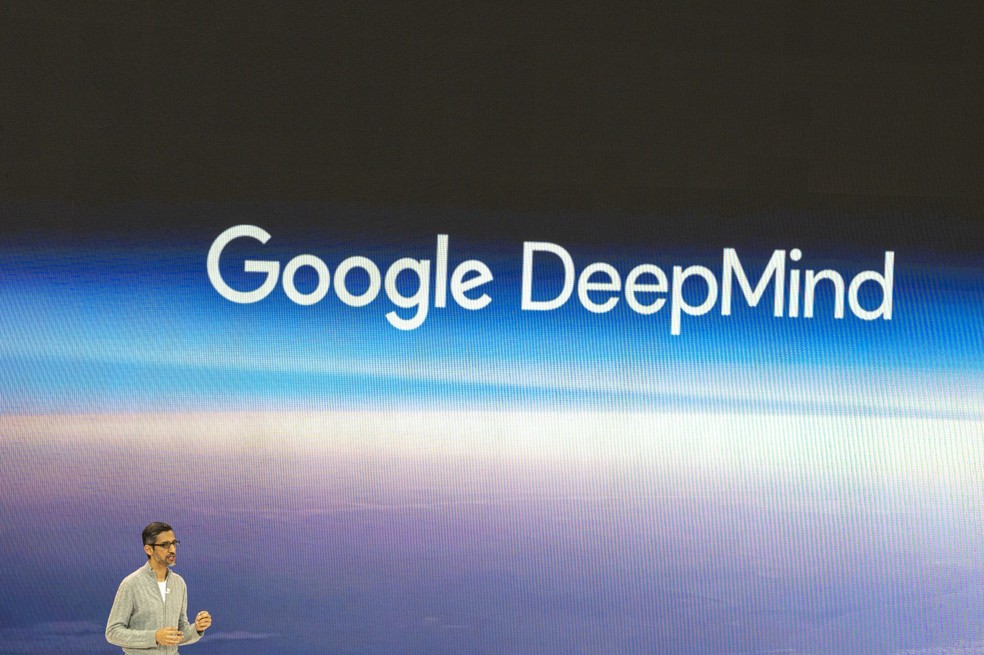 Sundar Pichai, CEO da Alphabet, fala sobre Google DeepMind — Foto: Bloomberg