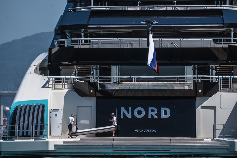 O superiate Nord, ligado a Alexey Mordashov — Foto: Lam Yik/Bloomberg