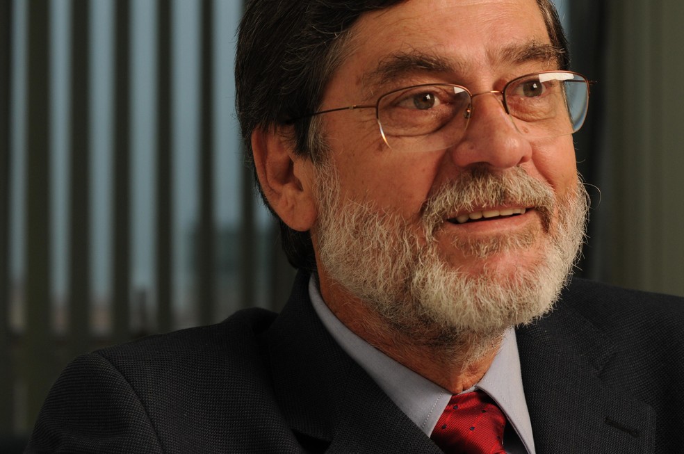 Paulo Frateschi, fundador do PT, durante velório na Assembleia Legislativa de São Paulo.