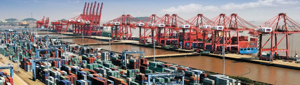 Porto de Ningbo-Zhoushan, na China — Foto: Reprodução/Ningbo Zhoushan Port Co.