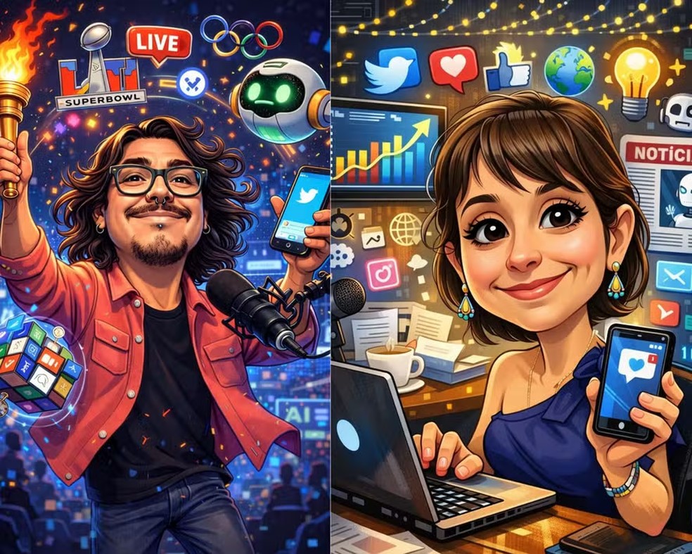 Trend da Profissão: ChatGPT cria caricaturas dos usuários — Foto: Editora Globo