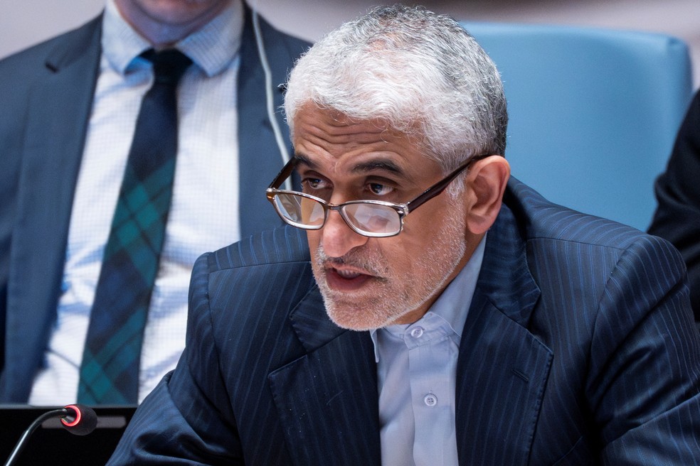 Amir Iravani, embaixador do Irã na ONU — Foto: Eduardo Munoz/Reuters