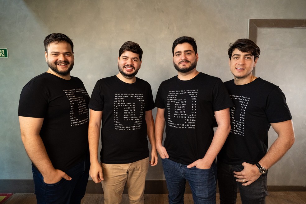 Matos Brothers, founders of iCred: Thiago, Júlio, Túlio and Pedro — Photo: Disclosure