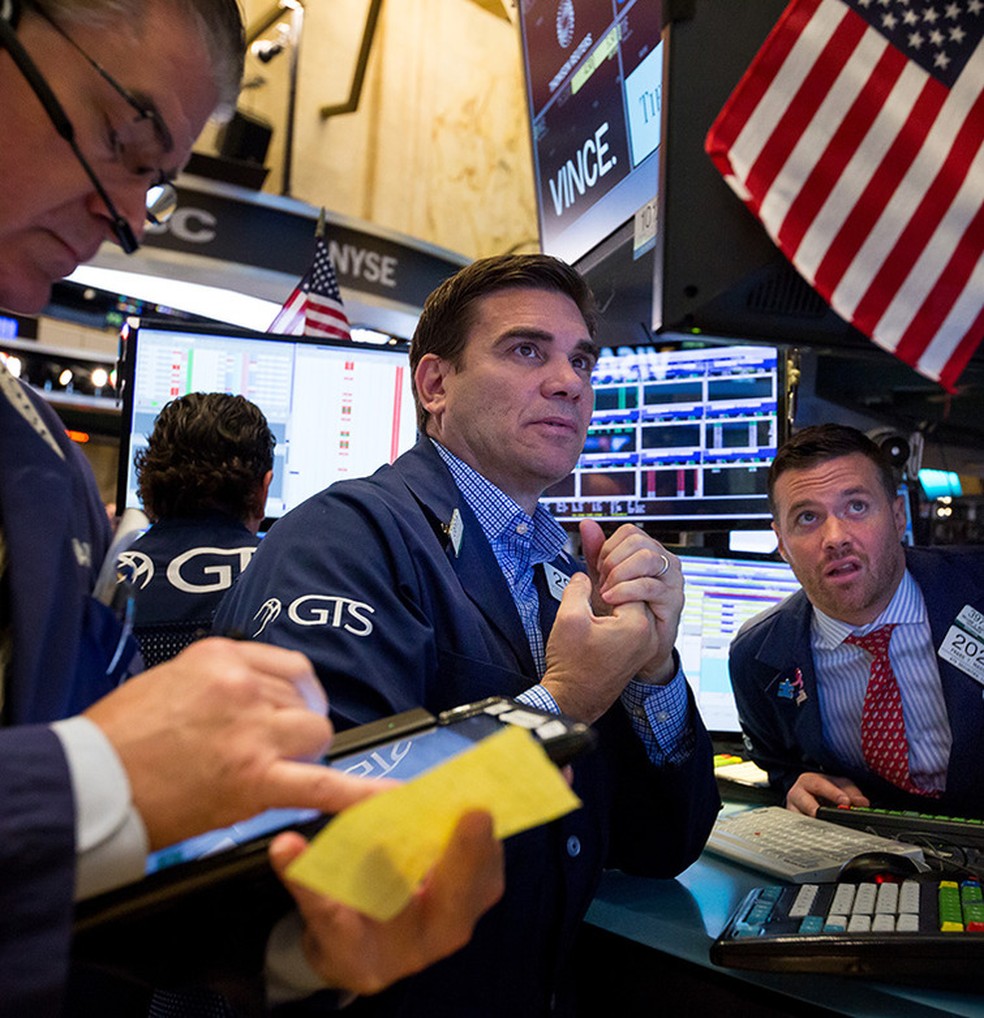 Jerome Powell, presidente do Federal Reserve, em conferência de imprensa.