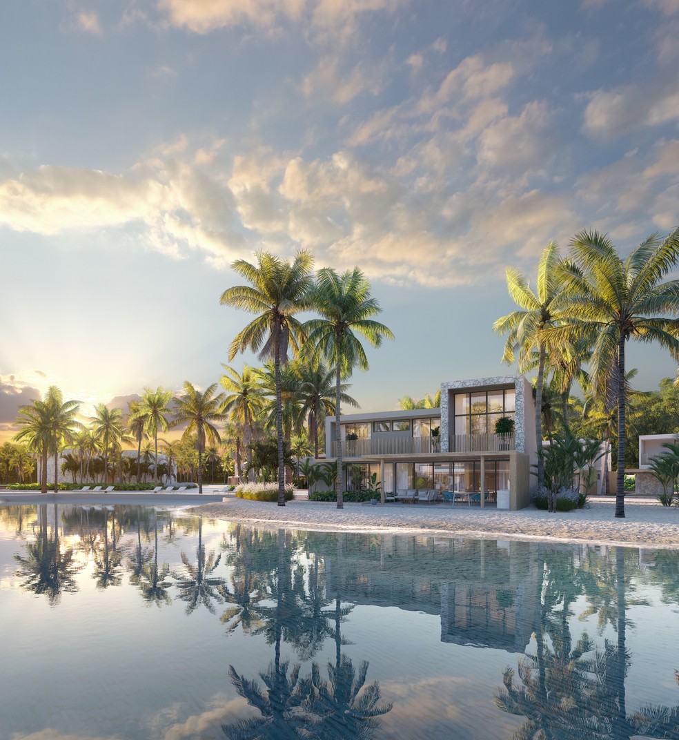 Lagoa de água doce balneável cria sensação de praia privativa no condomínio Entreáguas Milagres (AL) — Foto: ADAMO INCORPORADORA/DIVULGAÇÃO