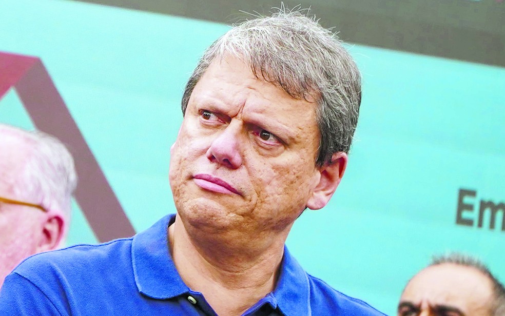 Tarcísio: — Foto: Sérgio Barzaghi/Governo do Estado de São Paulo