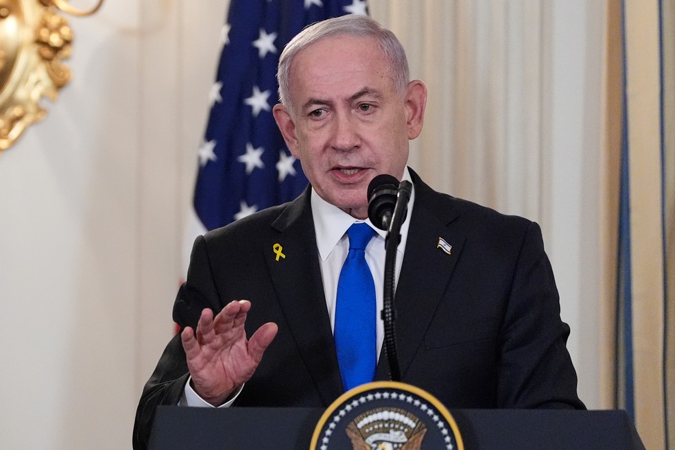 O primeiro-ministro de Israel, Benjamin Netanyahu — Foto: Alex Brandon/AP