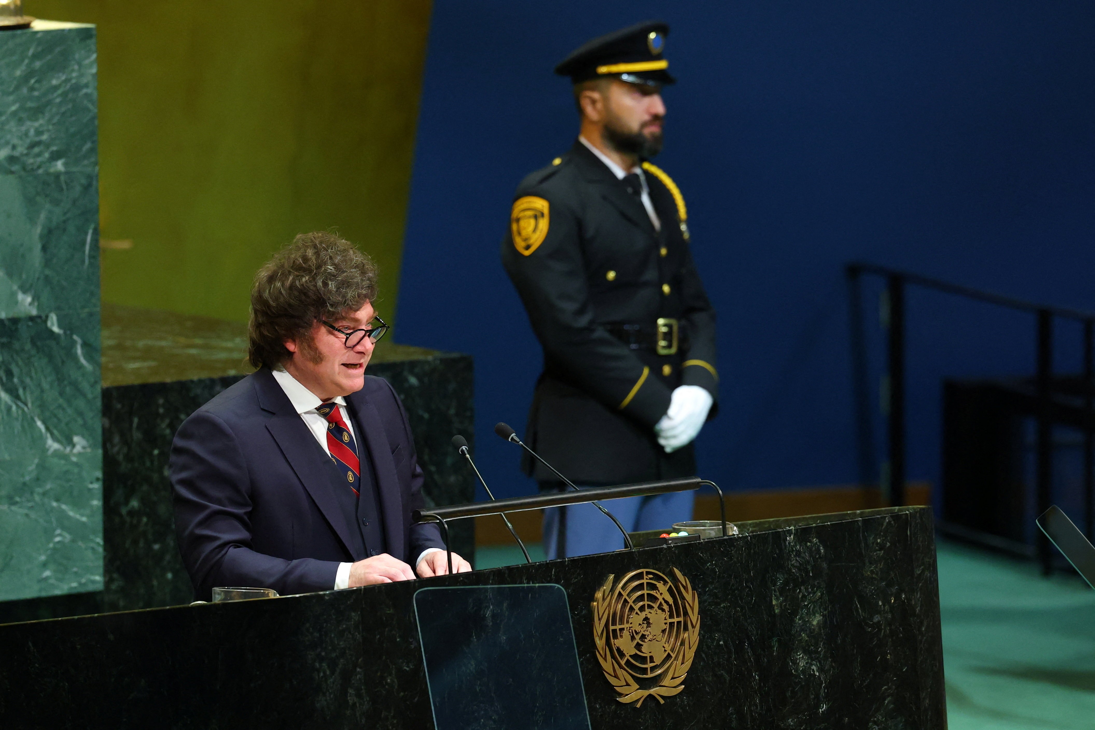 Em discurso, Milei diz que ONU é 'inútil' por ignorar Malvinas