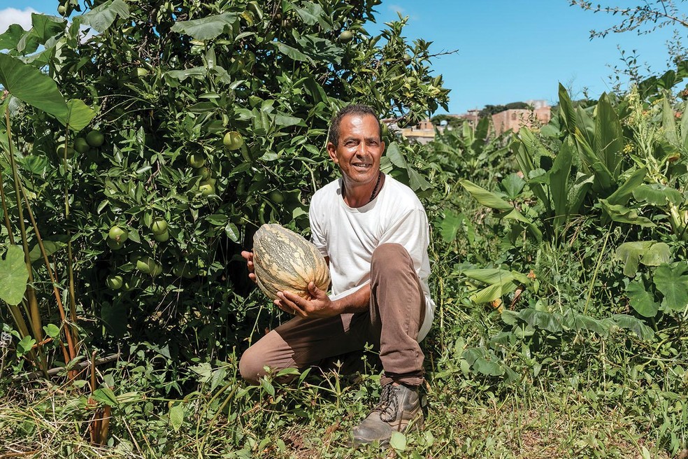Garcia, agricultor em Belo Horizonte: “A horta  me salvou” — Foto: Keiny Andrade/Valor