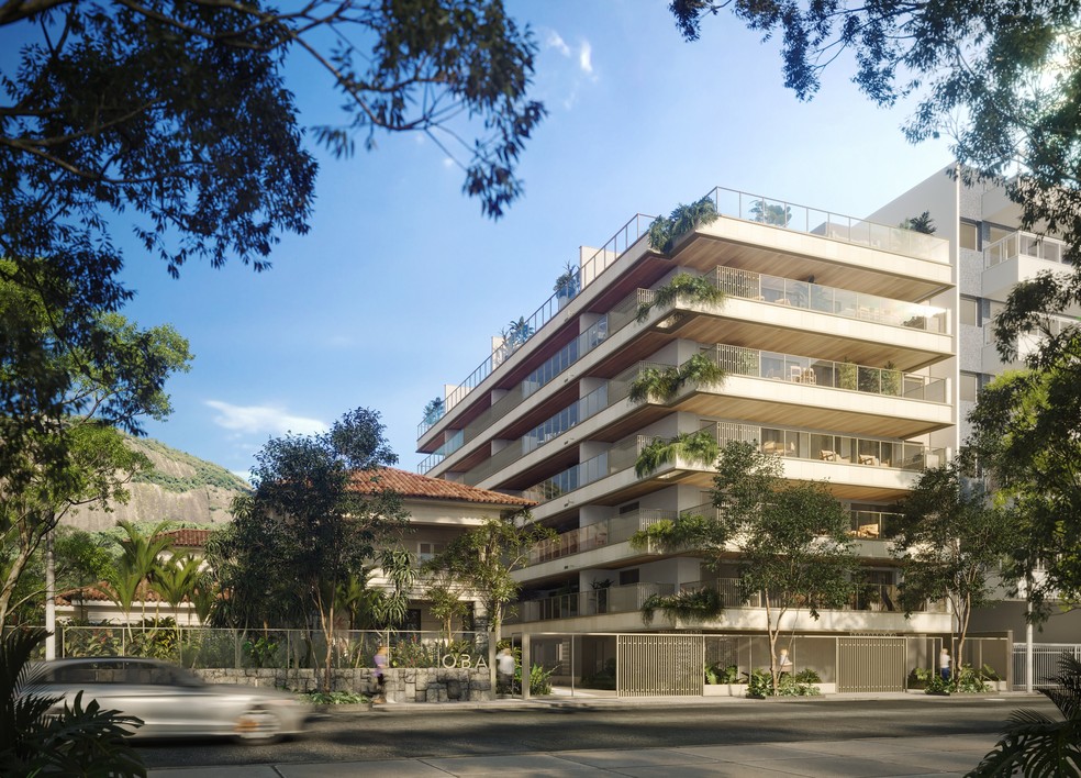 Residencial na Urca será construído em terreno com casarão art déco preservado de dois andares, que será convertido em 11 estúdios, alguns com quintal — Foto: SIG/DIVULGAÇÃO