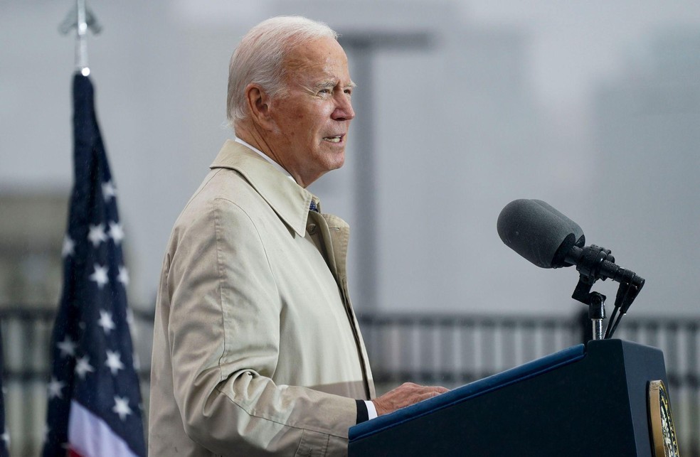 Biden tem defendido o teto de preços para limitar as receitas do governo de Vladimir Putin durante a guerra na Ucrânia — Foto: Leigh Vogel/Bloomberg