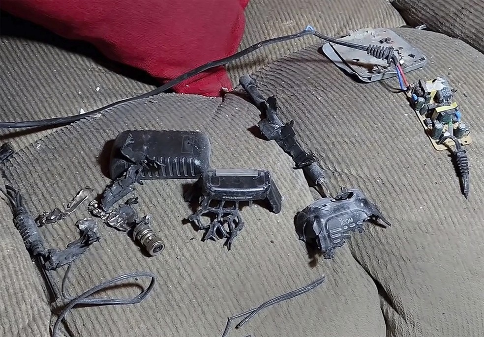 Walkie Talkie após a explosão — Foto: AP Photo
