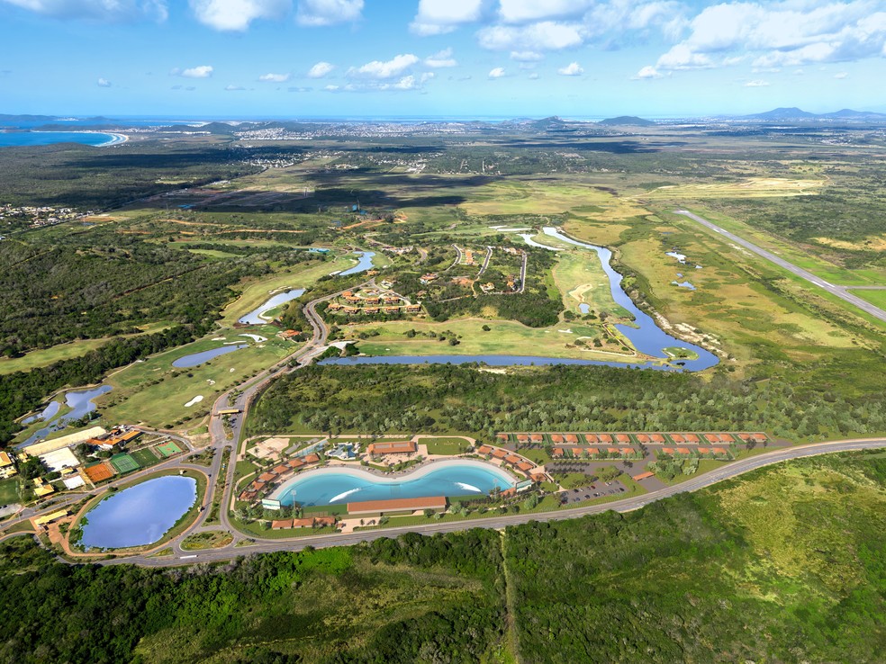 Com seis mil metros quadrados de área, o Aretê Búzios é o maior empreendimento imobiliário em andamento no país — Foto: OPP FII / DIVULGAÇÃO