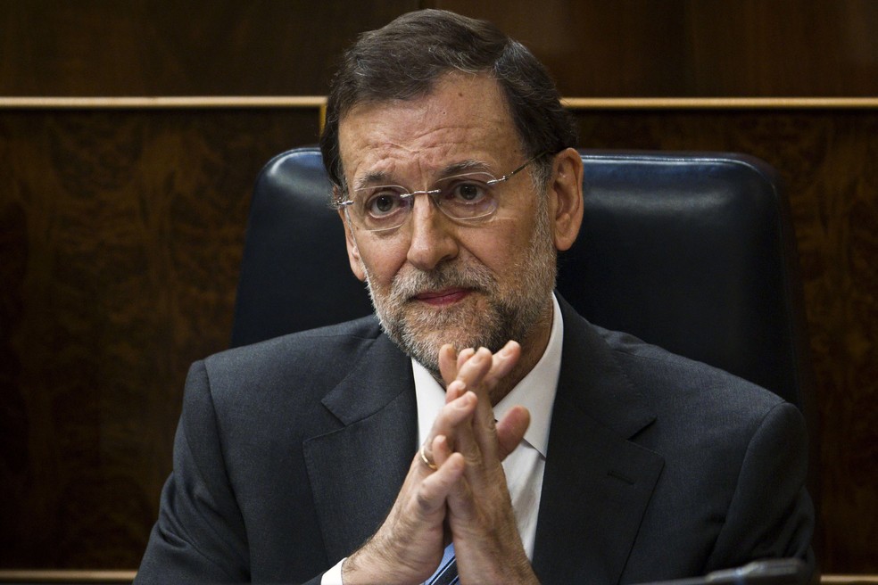 Mariano Rajoy, premiê da Espanha — Foto: (AP Photo/Daniel Ochoa de Olza)