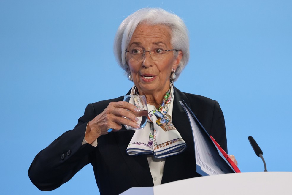 A presidente do Banco Central Europeu (BCE), Christine Lagarde — Foto: Alex Kraus/Bloomberg