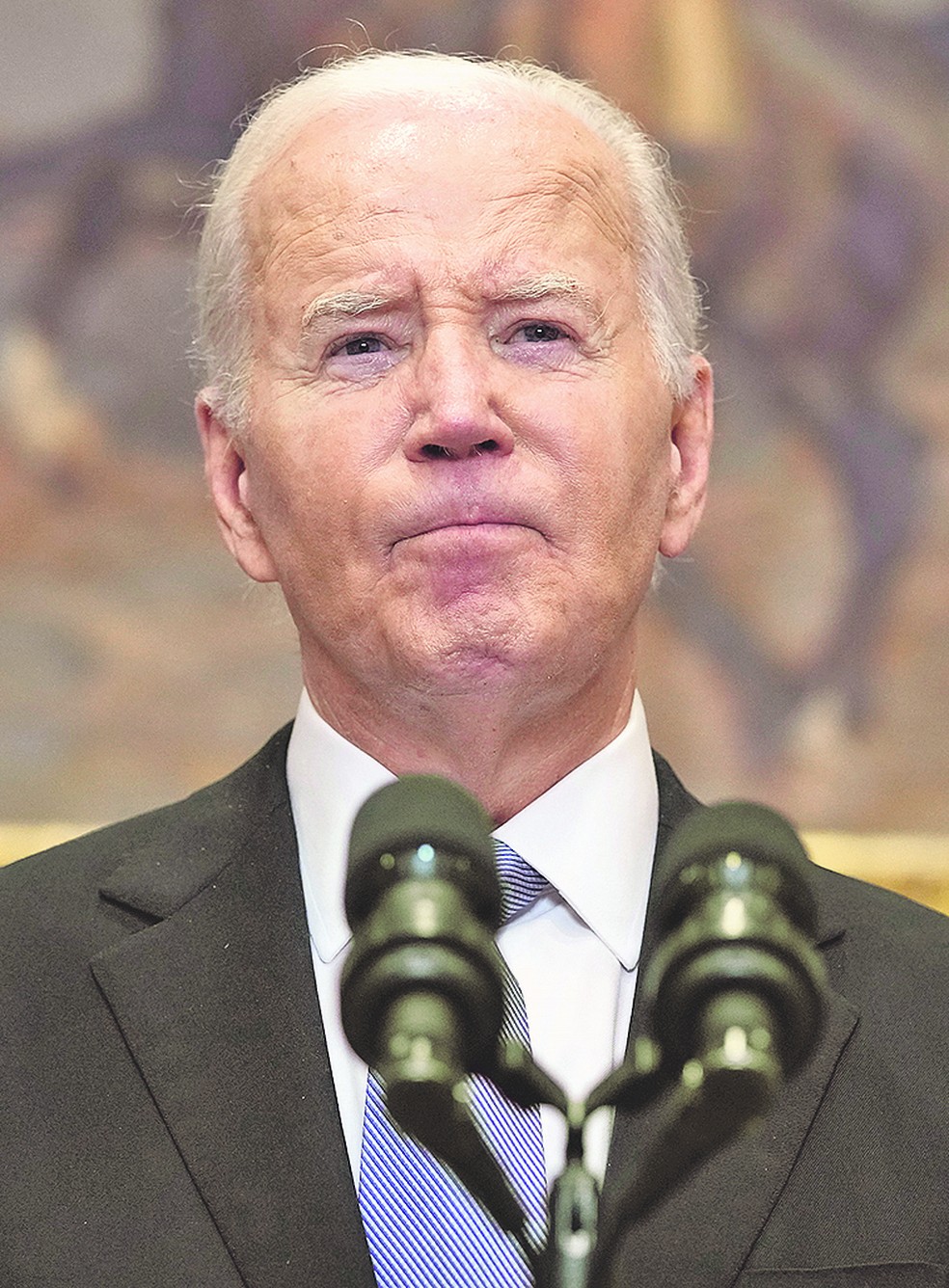 Gafes repetidas de Biden mudaram os cálculos políticos e diplomáticos — Foto: Susan Walsh/AP - 14/07/2024