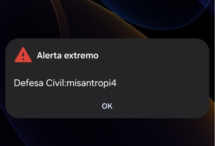Contas de agentes do PA dispararam falso alerta da Defesa Civil para seis capitais, três estados e DF