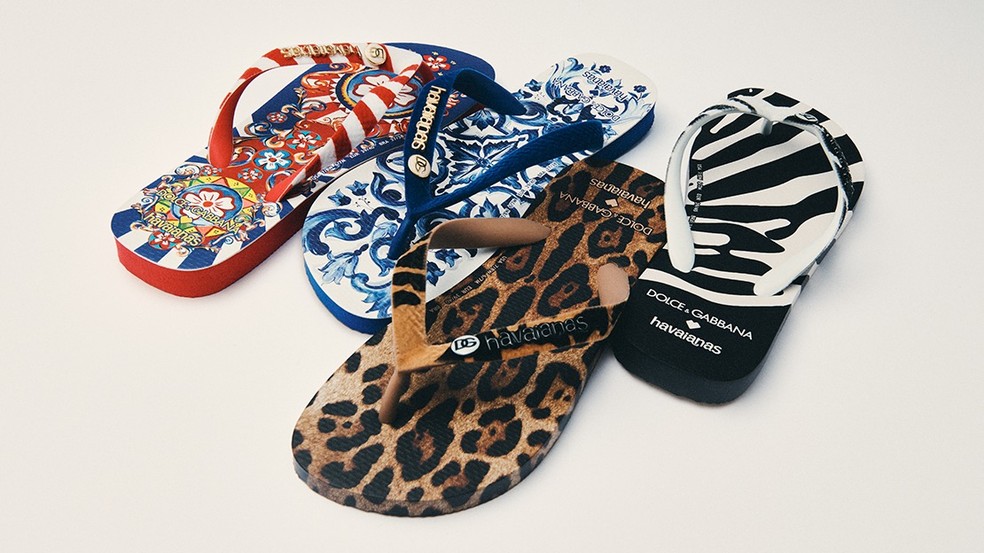 A colaboração de Havaianas com a marca italiana Dolce and Gabbana esgotou rapidamente — Foto: Divulgação