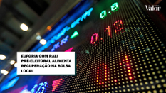 Euforia com rali pré-eleitoral alimenta recuperação na bolsa local