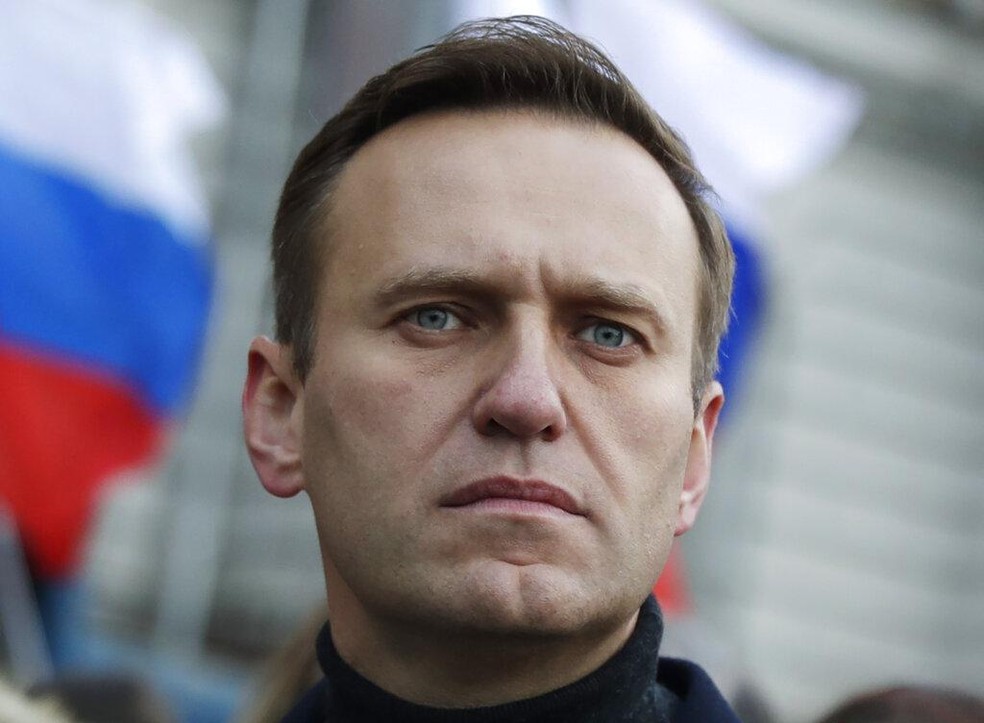 Alexei Navalny; opositor de Putin — Foto: Pavel Golovkin/AP