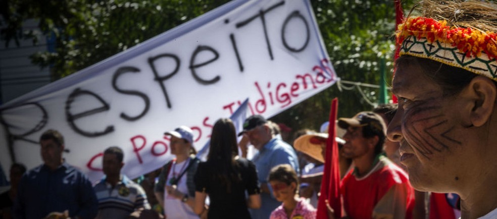 Protesto em Campo Grande: partidos temem que desgaste resulte em críticas dos movimentos sociais ou dos ruralistas — Foto: Marlene Bergamo/Folhapress