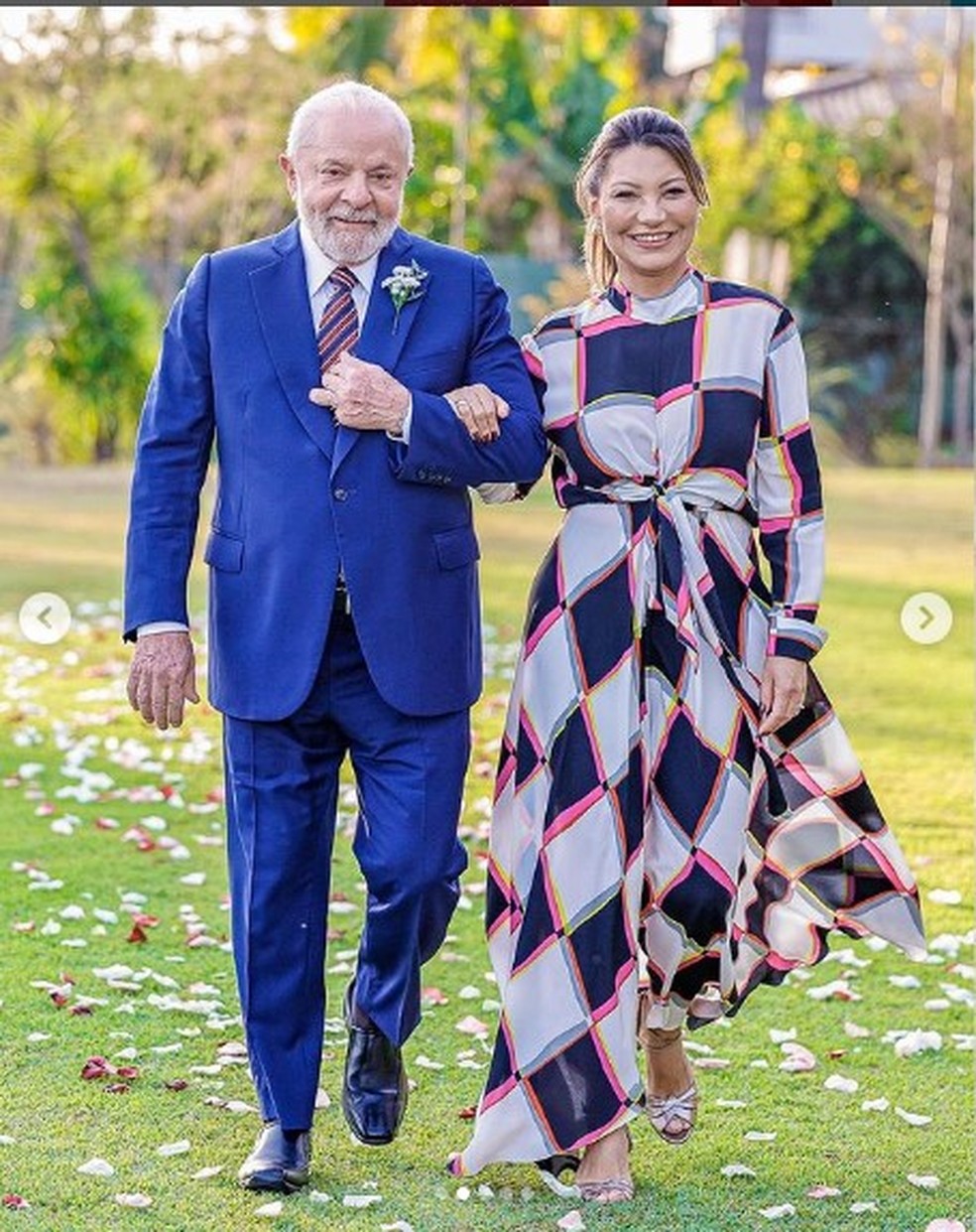Lula e Janja — Foto: Reprodução/Instagram