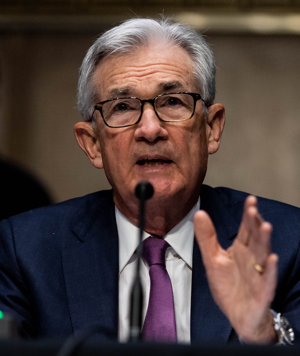  Jerome Powell: “É uma decisão significativa [o ritmo de cortes]. Você quer acertar” — Foto: Graeme Jennings/Washington Examiner/Bloomberg