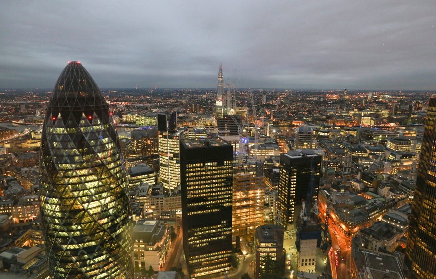 Vista de Londres: no Reino Unido, inflação deve seguir forte devido a preços dos alimentos, serviços e bens importados